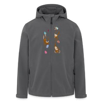 fallende Osterhasen - Recycelte Männer Softshell-Jacke von Stanley/Stella - Anthrazit - Vorne - AI Model Male 185 light (185cm)