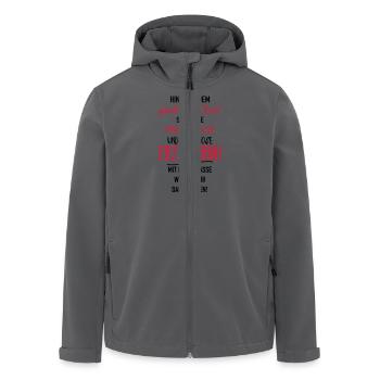 Erzieherin Tasse - Recycelte Männer Softshell-Jacke von Stanley/Stella - Anthrazit - Vorne - AI Model Male 185 light (185cm)
