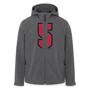 sports jersey number 5 five - Recycelte Männer Softshell-Jacke von Stanley/Stella - Anthrazit - Vorne - AI Model Male 185 light (185cm)