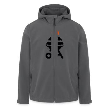 Grill mit Wurst - Recycelte Männer Softshell-Jacke von Stanley/Stella - Anthrazit - Vorne - AI Model Male 185 light (185cm)