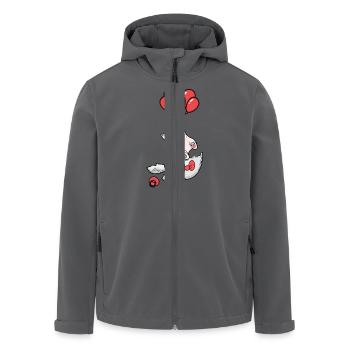 Katze Geburt Eierschale Luftballons Kinder Baby - Recycelte Männer Softshell-Jacke von Stanley/Stella - Anthrazit - Vorne - AI Model Male 185 light (185cm)
