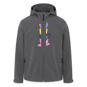 Es ist immer Teezeit - Recycelte Männer Softshell-Jacke von Stanley/Stella - Anthrazit - Vorne - AI Model Male 185 light (185cm)