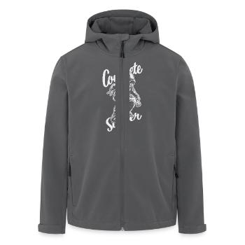 Beton-Surfer - Recycelte Männer Softshell-Jacke von Stanley/Stella - Anthrazit - Vorne - AI Model Male 185 light (185cm)