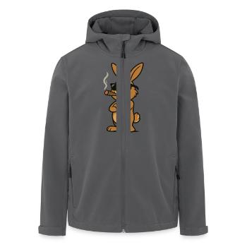 hase zigarre comic - Recycelte Männer Softshell-Jacke von Stanley/Stella - Anthrazit - Vorne - AI Model Male 185 light (185cm)