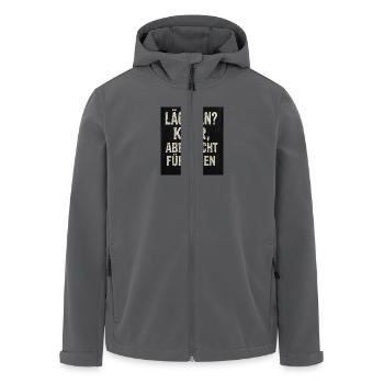 Lächeln? klar, aber nicht für jeden - Recycelte Männer Softshell-Jacke von Stanley/Stella - Anthrazit - Vorne - AI Model Male 185 light (185cm)