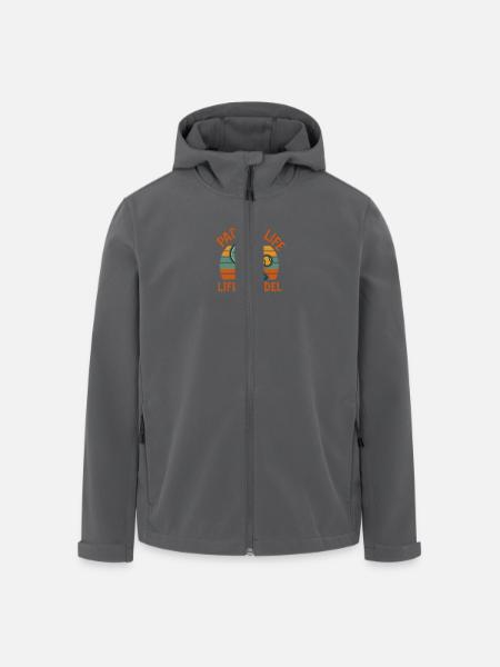 Padel is Life Transparent - Recycelte Männer Softshell-Jacke von Stanley/Stella - Anthrazit