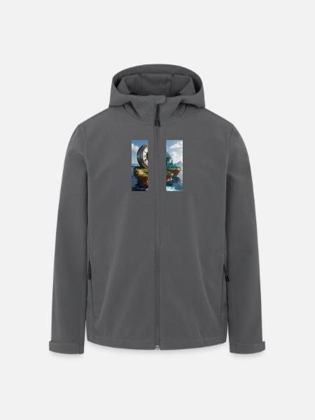 Kunst Uhr - Recycelte Männer Softshell-Jacke von Stanley/Stella - Anthrazit