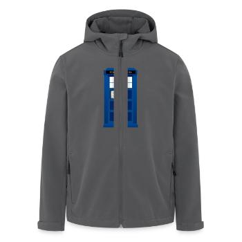 Police box tardis - Recycelte Männer Softshell-Jacke von Stanley/Stella - Anthrazit - Vorne - AI Model Male 185 light (185cm)