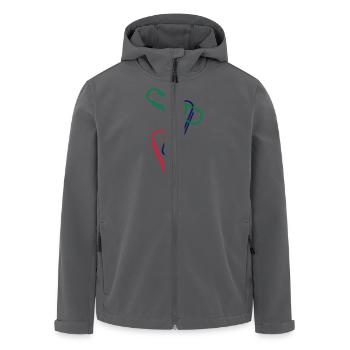 3 Büroklammern bunt rund - Recycelte Männer Softshell-Jacke von Stanley/Stella - Anthrazit - Vorne - AI Model Male 185 light (185cm)