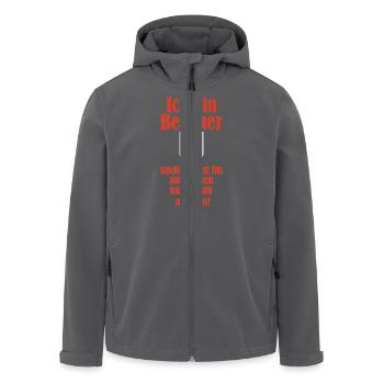 Ich bin ein Berliner - Recycelte Männer Softshell-Jacke von Stanley/Stella - Anthrazit - Vorne - AI Model Male 185 light (185cm)