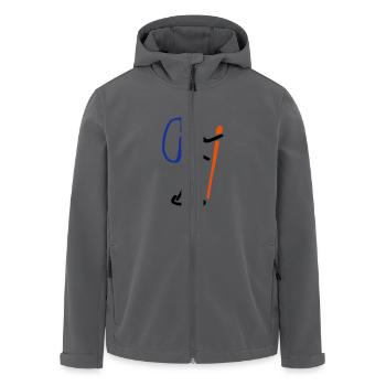 Wanderer Wandern 3C - Recycelte Männer Softshell-Jacke von Stanley/Stella - Anthrazit - Vorne - AI Model Male 185 light (185cm)