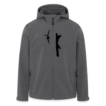 Bogenschießen - Recycelte Männer Softshell-Jacke von Stanley/Stella - Anthrazit - Vorne - AI Model Male 185 light (185cm)