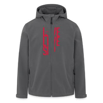 SUP - Live love SUP - Stand up Paddeling - Recycelte Männer Softshell-Jacke von Stanley/Stella - Anthrazit - Vorne - AI Model Male 185 light (185cm)