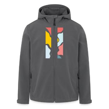 Fall eines Kuhdrucktelefons, Samsung-Fall, iPhone-Fall - Recycelte Männer Softshell-Jacke von Stanley/Stella - Anthrazit - Vorne - AI Model Male 185 light (185cm)