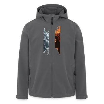 SEELENVERWANDTE VIBES - Recycelte Männer Softshell-Jacke von Stanley/Stella - Anthrazit - Vorne - AI Model Male 185 light (185cm)