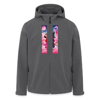 Liebes-Manga – Romantik zum Valentinstag - Recycelte Männer Softshell-Jacke von Stanley/Stella - Anthrazit - Vorne - AI Model Male 185 light (185cm)