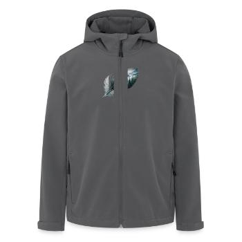 Wildlife Feder - Recycelte Männer Softshell-Jacke von Stanley/Stella - Anthrazit - Vorne - AI Model Male 185 light (185cm)