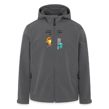 Powernapping - Kaffeetasse - Recycelte Männer Softshell-Jacke von Stanley/Stella - Anthrazit - Vorne - AI Model Male 185 light (185cm)