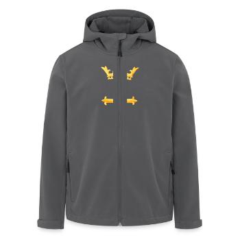 Cross + Crown - Recycelte Männer Softshell-Jacke von Stanley/Stella - Anthrazit - Vorne - AI Model Male 185 light (185cm)