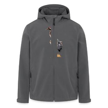 Kranich - Recycelte Männer Softshell-Jacke von Stanley/Stella - Anthrazit - Vorne - AI Model Male 185 light (185cm)