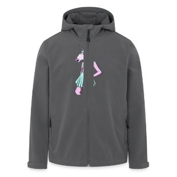 Feministische Einhorn - Recycelte Männer Softshell-Jacke von Stanley/Stella - Anthrazit - Vorne - AI Model Male 185 light (185cm)
