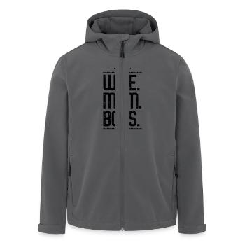 Ehefrau Mutter Boss - Wife Mom Boss - Muttertag - Recycelte Männer Softshell-Jacke von Stanley/Stella - Anthrazit - Vorne - AI Model Male 185 light (185cm)
