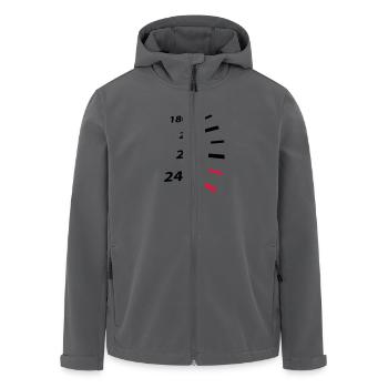 tacho, km h - Recycelte Männer Softshell-Jacke von Stanley/Stella - Anthrazit - Vorne - AI Model Male 185 light (185cm)