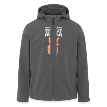 Always Be An Alpaca - Recycelte Männer Softshell-Jacke von Stanley/Stella - Anthrazit - Vorne - AI Model Male 185 light (185cm)