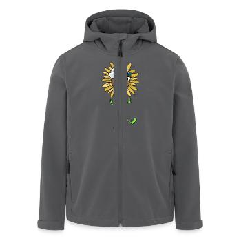 Moin Matrose Sonnenblume Sonnenblumen Blume - Recycelte Männer Softshell-Jacke von Stanley/Stella - Anthrazit - Vorne - AI Model Male 185 light (185cm)