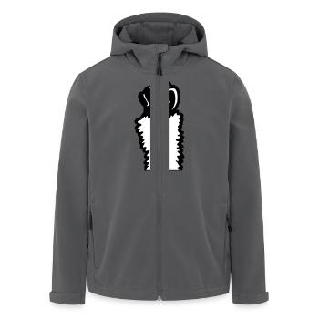 Lama Faust hochstrecken Haarig Affe Rebellion Hand - Recycelte Männer Softshell-Jacke von Stanley/Stella - Anthrazit - Vorne - AI Model Male 185 light (185cm)