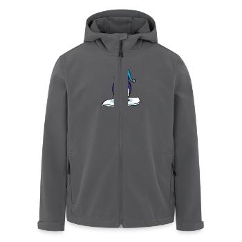 Cartoon Pinguin - Recycelte Männer Softshell-Jacke von Stanley/Stella - Anthrazit - Vorne - AI Model Male 185 light (185cm)