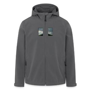 concorde & Sonnenstrahlen 120dpi - Recycelte Männer Softshell-Jacke von Stanley/Stella - Anthrazit - Vorne - AI Model Male 185 light (185cm)