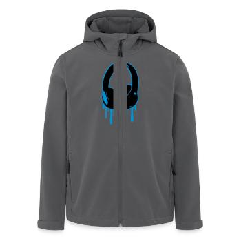 Kopfhörer liquid blau flüssig Musik Headphones - Recycelte Männer Softshell-Jacke von Stanley/Stella - Anthrazit - Vorne - AI Model Male 185 light (185cm)