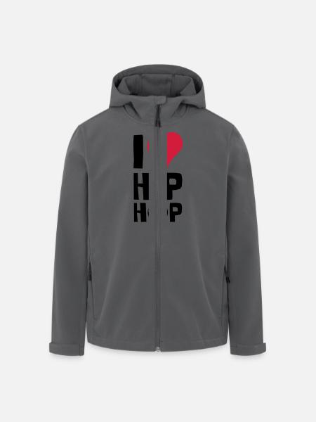 I Love Hip Hop - Recycelte Männer Softshell-Jacke von Stanley/Stella - Anthrazit