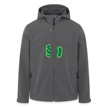 green thumb / Grüner Daumen (2c) - Recycelte Männer Softshell-Jacke von Stanley/Stella - Anthrazit - Vorne - AI Model Male 185 light (185cm)