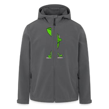 Funny pea - Recycelte Männer Softshell-Jacke von Stanley/Stella - Anthrazit - Vorne - AI Model Male 185 light (185cm)