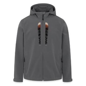 Low Polygon -Stout Cheers- - Recycelte Männer Softshell-Jacke von Stanley/Stella - Anthrazit - Vorne - AI Model Male 185 light (185cm)