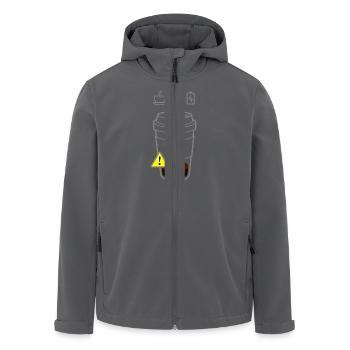 Warning Coffee Low - Recycelte Männer Softshell-Jacke von Stanley/Stella - Anthrazit - Vorne - AI Model Male 185 light (185cm)