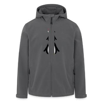 Christmas Penguin Family - Recycelte Männer Softshell-Jacke von Stanley/Stella - Anthrazit - Vorne - AI Model Male 185 light (185cm)