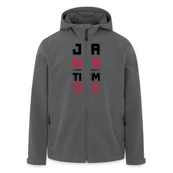 jga elite team - Recycelte Männer Softshell-Jacke von Stanley/Stella - Anthrazit - Vorne - AI Model Male 185 light (185cm)