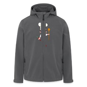 Affen Affe Kochkunst Hobbykoch Gastgeber - Recycelte Männer Softshell-Jacke von Stanley/Stella - Anthrazit - Vorne - AI Model Male 185 light (185cm)