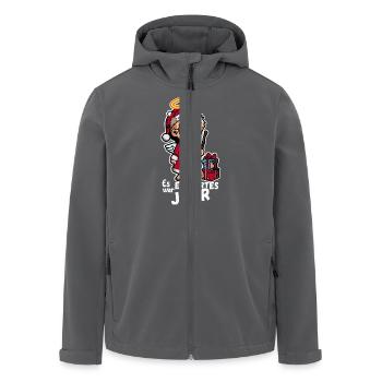 Lustiger Christkind Spruch - Recycelte Männer Softshell-Jacke von Stanley/Stella - Anthrazit - Vorne - AI Model Male 185 light (185cm)