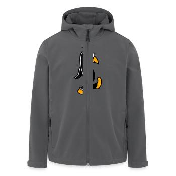Pinguin läuft ulkig dumm guckt lustig doof albern - Recycelte Männer Softshell-Jacke von Stanley/Stella - Anthrazit - Vorne - AI Model Male 185 light (185cm)