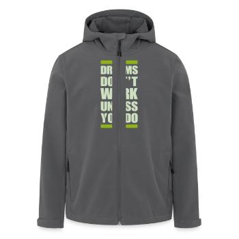dreams dont work - Recycelte Männer Softshell-Jacke von Stanley/Stella - Anthrazit - Vorne - AI Model Male 185 light (185cm)