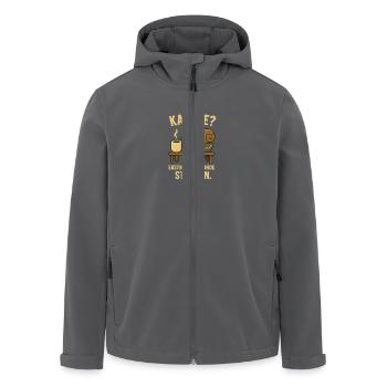 Kaffee? Erstmal ’ne Stunde starren Müdes Hörnchen - Recycelte Männer Softshell-Jacke von Stanley/Stella - Anthrazit - Vorne - AI Model Male 185 light (185cm)