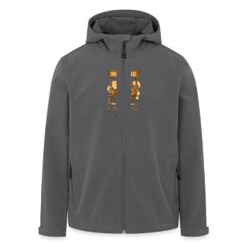 Markttag mit Faultier – Ich verkaufe in Ruhe! - Recycelte Männer Softshell-Jacke von Stanley/Stella - Anthrazit - Vorne - AI Model Male 185 light (185cm)