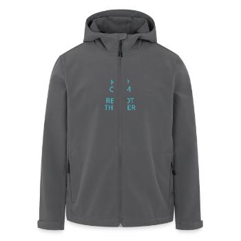 Ruhe bewahren und den Benutzer neu starten – lustiges IT-Shirt - Recycelte Männer Softshell-Jacke von Stanley/Stella - Anthrazit - Vorne - AI Model Male 185 light (185cm)