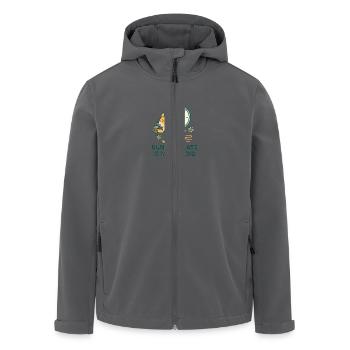 Running late is my Cardio - Funny Quotes - Recycelte Männer Softshell-Jacke von Stanley/Stella - Anthrazit - Vorne - AI Model Male 185 light (185cm)