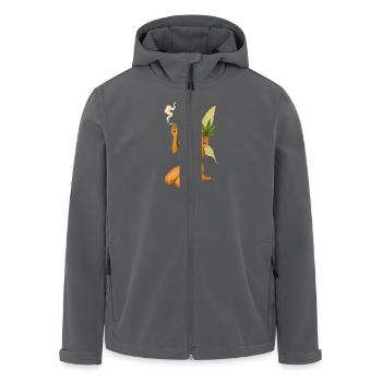 Spliffi La Grüne - Recycelte Männer Softshell-Jacke von Stanley/Stella - Anthrazit - Vorne - AI Model Male 185 light (185cm)