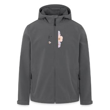 Blütenpoesie – Line Art Femininity - Recycelte Männer Softshell-Jacke von Stanley/Stella - Anthrazit - Vorne - AI Model Male 185 light (185cm)